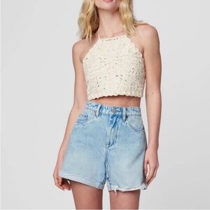 NWT Blank NYC The Perry Denim Mom Short Size 25